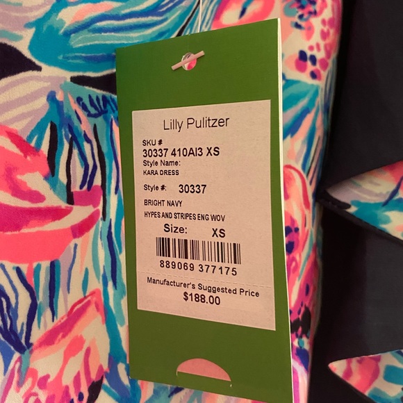 NWT Lilly Pulitzer Kara Dress Hypes and Stripes XS - Picture 5 of 7